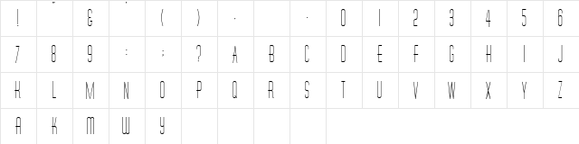 Crossbeam Lite Regular Lite  glyph index