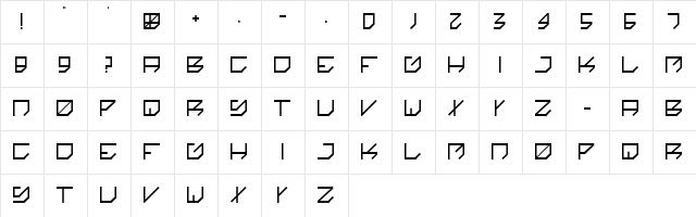 kikakee Regular  glyph index