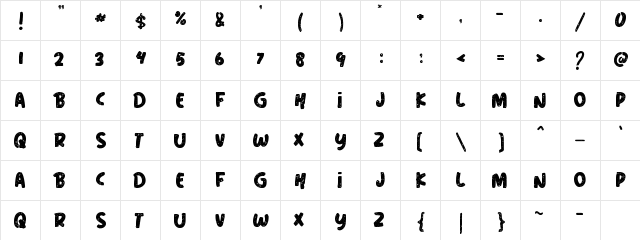 Wild Nature Regular  glyph index