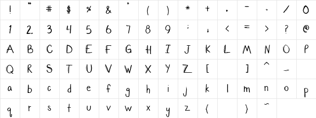 PC Shimmy Dot Regular  glyph index