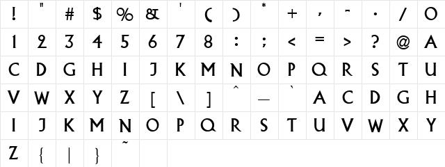 On The Run 3 Regular  glyph index