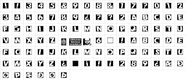 CometNegative Regular  glyph index