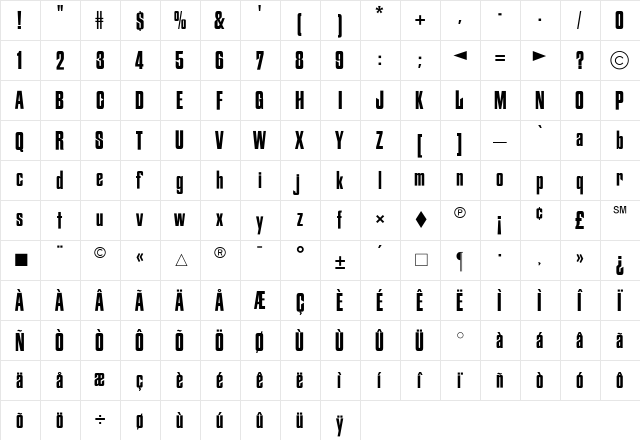 CgFiorelloCd Medium  glyph index