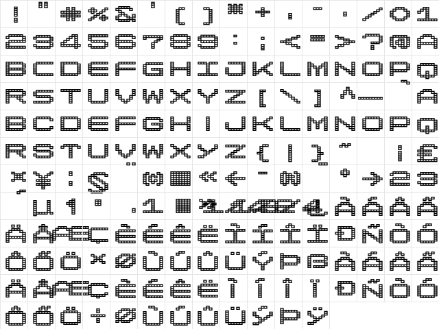 LomoWallGrid LT Std 50 Regular  glyph index