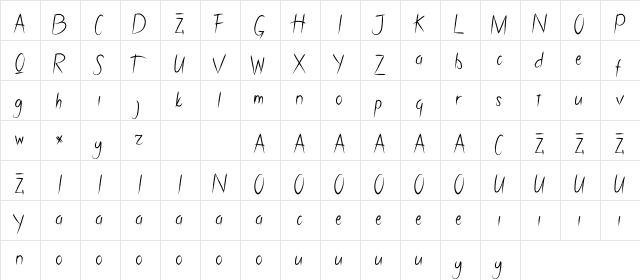 Cifans Bell Demo Regular  glyph index