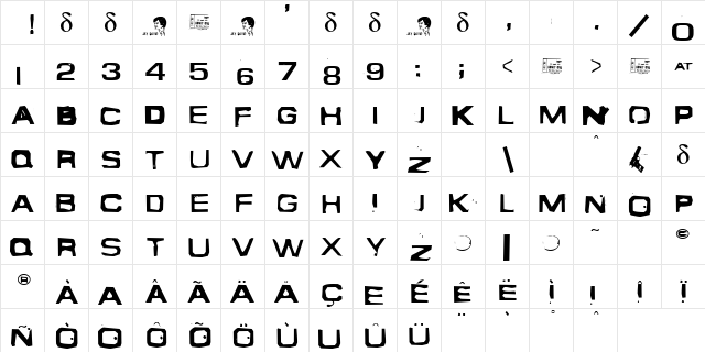 Shortwave Regular  glyph index