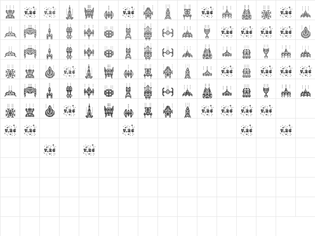 ItsOVERCaptain Regular  glyph index