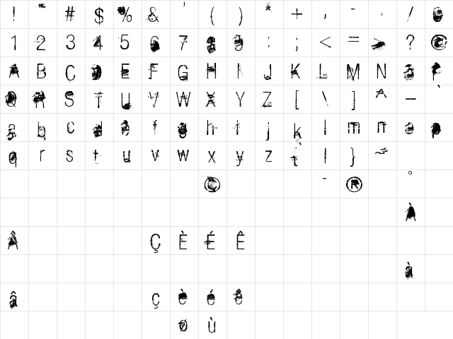 The Last Soundtrack Regular  glyph index