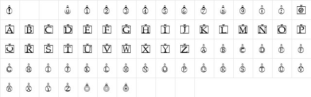Initial Caps 4 Normal  glyph index