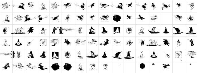 WitchesStuff Regular  glyph index