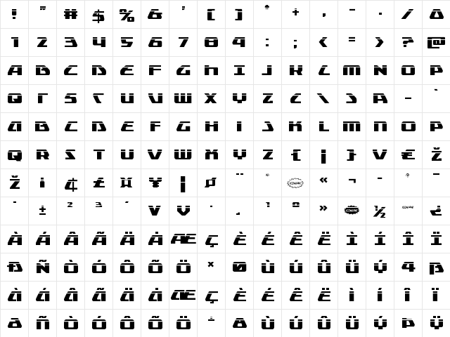 Global Dynamics Laser Regular  glyph index