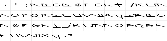 Koran Regular  glyph index