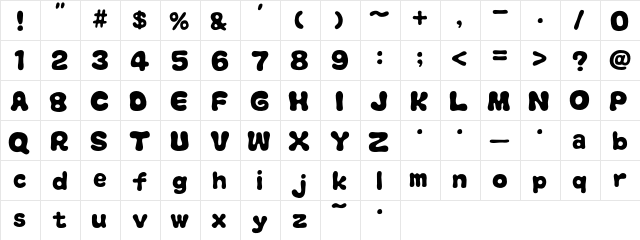 Melt LV1  glyph index