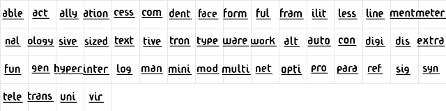 Condition Birth  glyph index