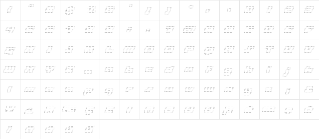 00ne Zapristi Blurred Light (for Elmoyenique) Regular  glyph index