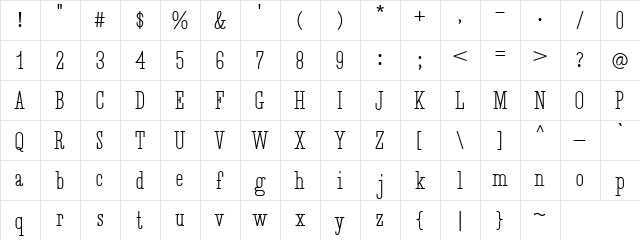 Desuka Slab DEMO Regular  glyph index