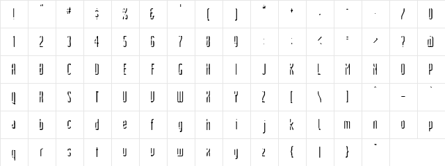 Devil's Handshake Regular  glyph index