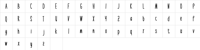 Filatelis Regular  glyph index