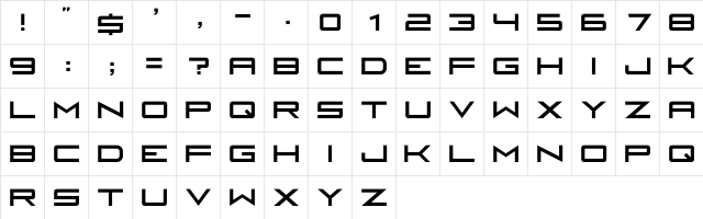 Fireye GF 3 Headline Condensed  glyph index