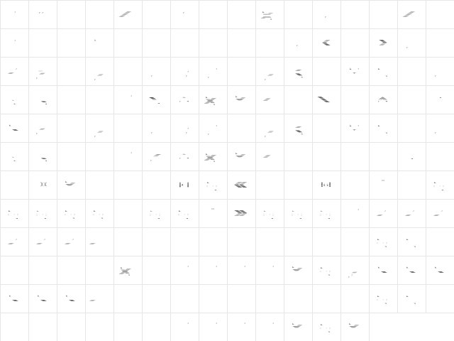 Vermin Vibes Out Of Ink Regular  glyph index