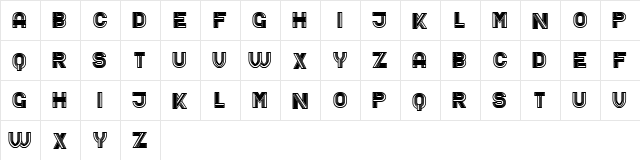 Bathroom Grandiose Regular  glyph index