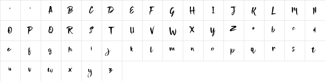 Nightype Nightype  glyph index
