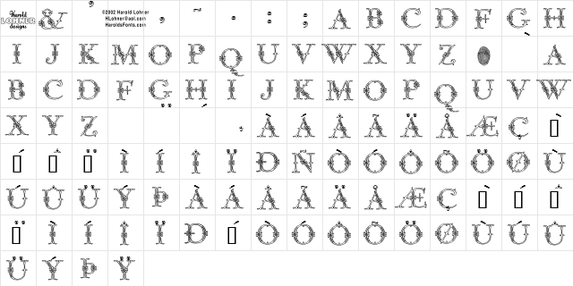 Graceful Ghost Demo  glyph index