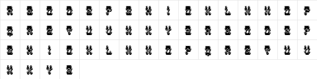 Quadri Regular  glyph index