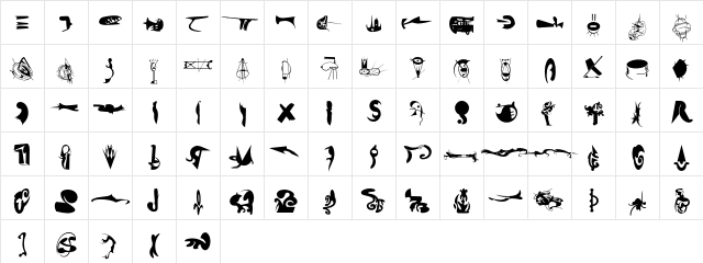 FellaParts Too  glyph index