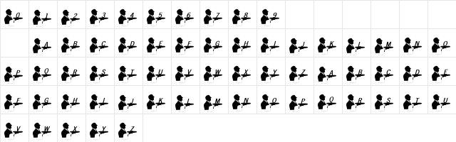 101! Your FontZ Are Served Regular  glyph index