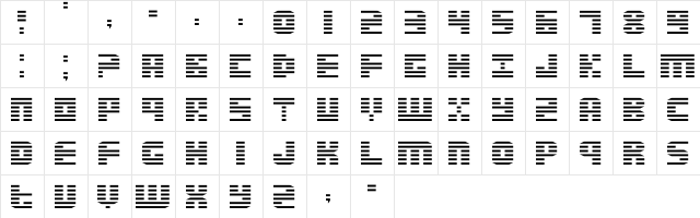 Enduro Regular  glyph index