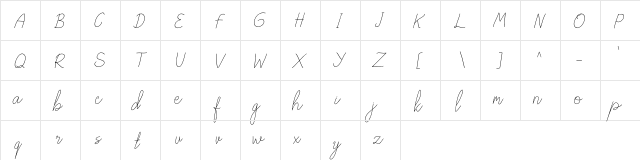 elfia Regular  glyph index