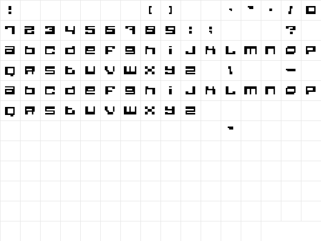 Quadrron Regular  glyph index