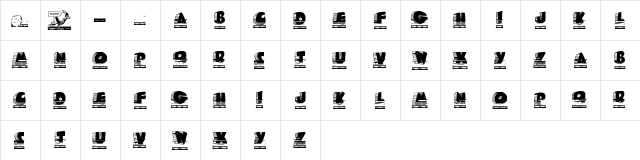 New Regular  glyph index