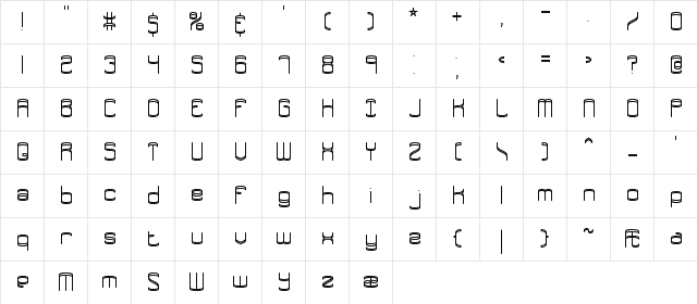 Enthuse BRK Normal  glyph index