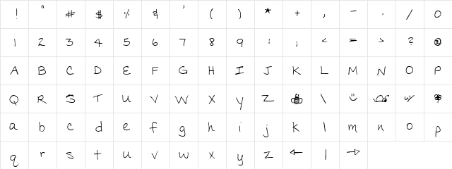LD Print 7 Regular  glyph index