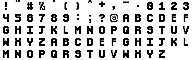 The Impostor Regular  glyph index