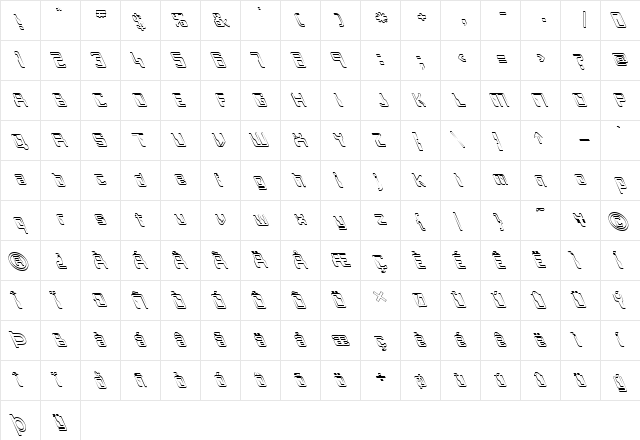 FZ DIGITAL 5 HOLLOW LEFTY Normal  glyph index