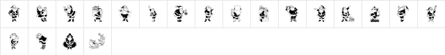 GE Santa Claus Regular  glyph index