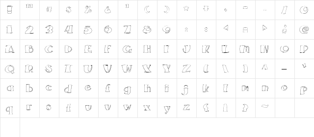 CK Baby Bug Plain Regular  glyph index