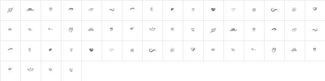 Loveya Doodle Normal  glyph index
