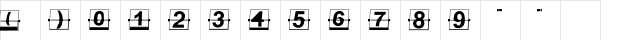 Page Counter Flipper Bold  glyph index