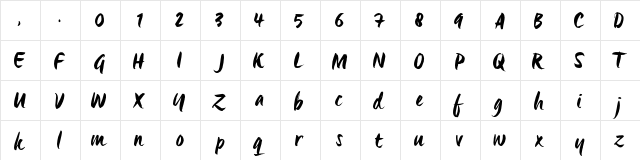 Origo_TRIAL Origo_TRIAL  glyph index