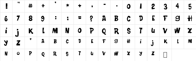 Turkey Sandwich Regular  glyph index