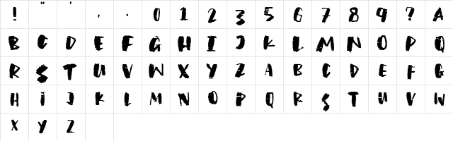 Crypton Ink Regular  glyph index