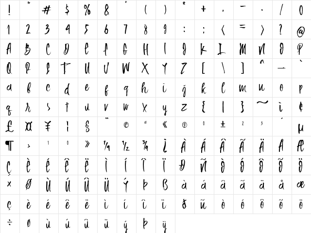 hui boled Regular  glyph index