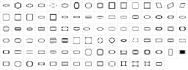 DESIGNERS CHOICE Regular  glyph index