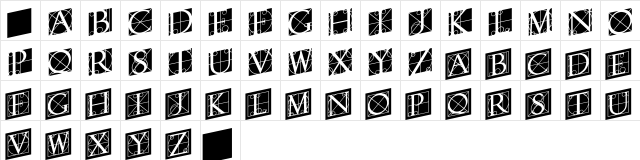 RodgauerTwo Regular  glyph index