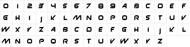 Anniversary Regular  glyph index