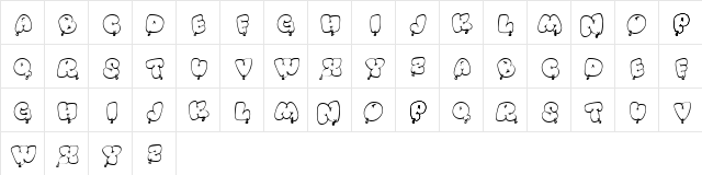 Craftopia Balloon Regular  glyph index